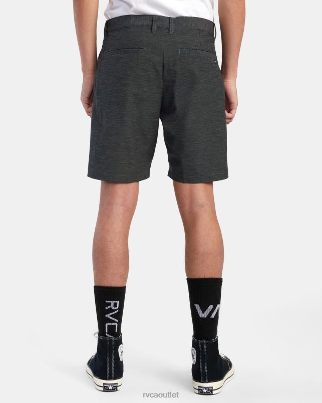 Clothing V84B812 black RVCA Men Daggers Chino Hybrid Boardshorts