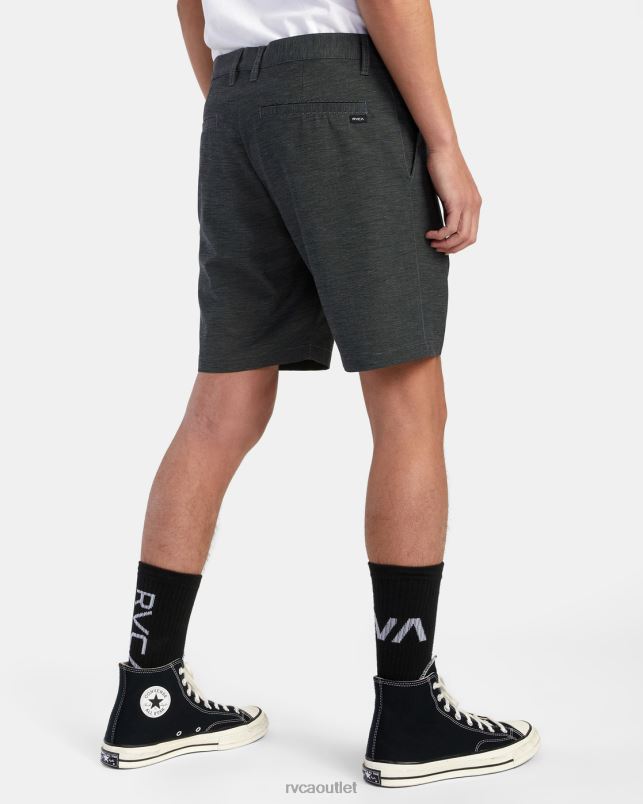 Clothing V84B812 black RVCA Men Daggers Chino Hybrid Boardshorts