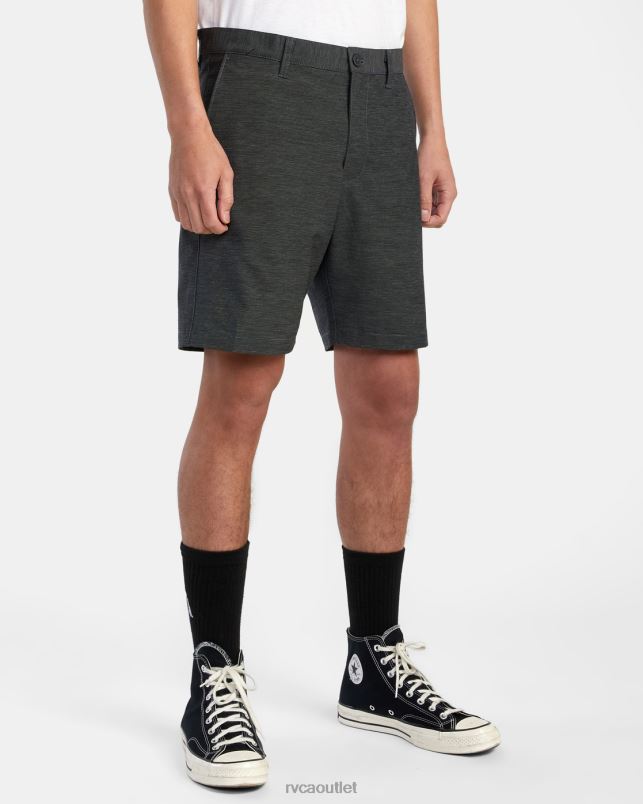 Clothing V84B812 black RVCA Men Daggers Chino Hybrid Boardshorts
