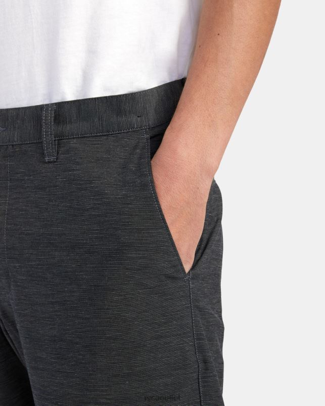Clothing V84B812 black RVCA Men Daggers Chino Hybrid Boardshorts