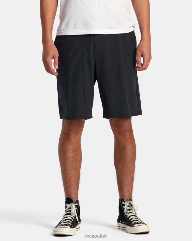Clothing V84B82 black RVCA Men All Time Hemp Hybrid 19 Shorts