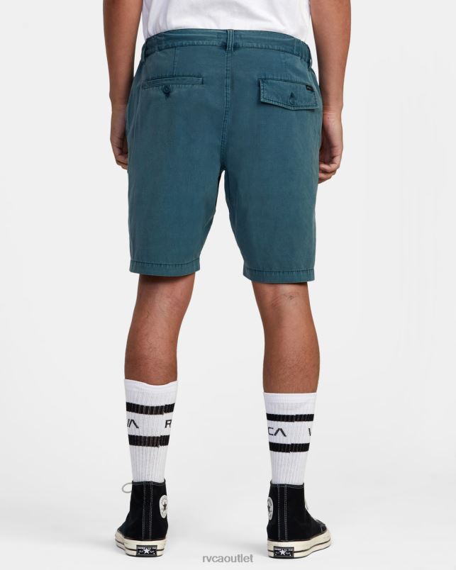 Clothing V84B874 duck blue RVCA Men All Time Coastal Rinsed Hybrid 19 Shorts