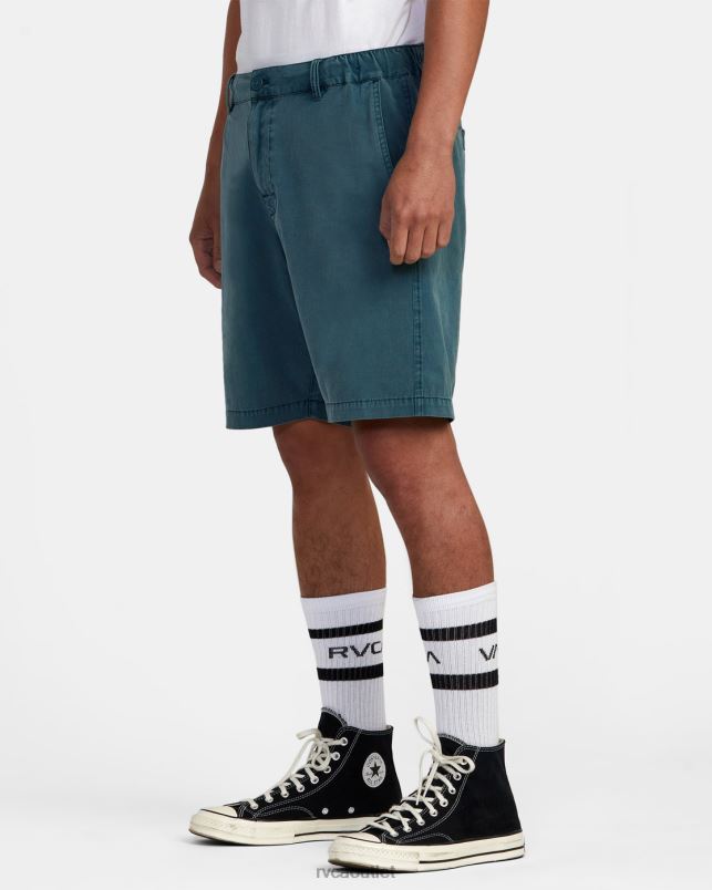 Clothing V84B874 duck blue RVCA Men All Time Coastal Rinsed Hybrid 19 Shorts