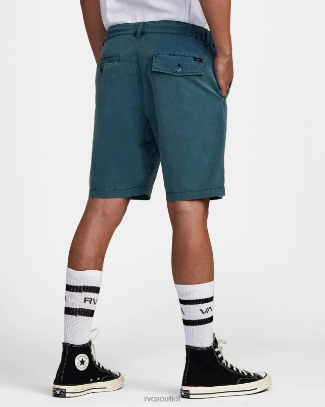 Clothing V84B874 duck blue RVCA Men All Time Coastal Rinsed Hybrid 19 Shorts