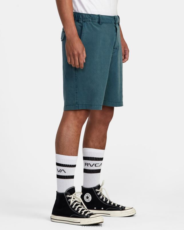 Clothing V84B874 duck blue RVCA Men All Time Coastal Rinsed Hybrid 19 Shorts
