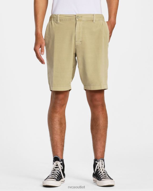 Clothing V84B902 khaki RVCA Men All Time Coastal Rinsed Hybrid 19 Shorts