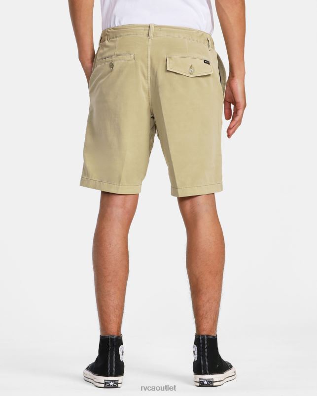 Clothing V84B902 khaki RVCA Men All Time Coastal Rinsed Hybrid 19 Shorts