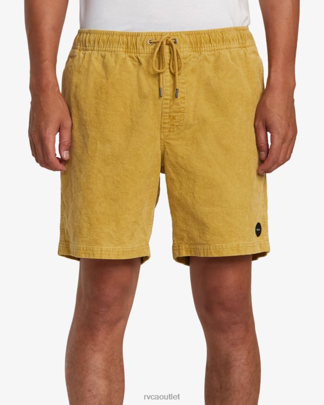 Clothing V84B921 southern moss RVCA Men Escape Elastic Waist Corduroy Shorts 17