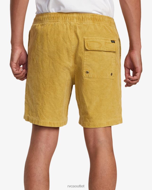Clothing V84B921 southern moss RVCA Men Escape Elastic Waist Corduroy Shorts 17