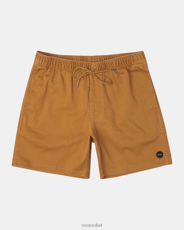 Clothing V84B937 camel RVCA Men Escape Elastic Waist Walkshorts 17