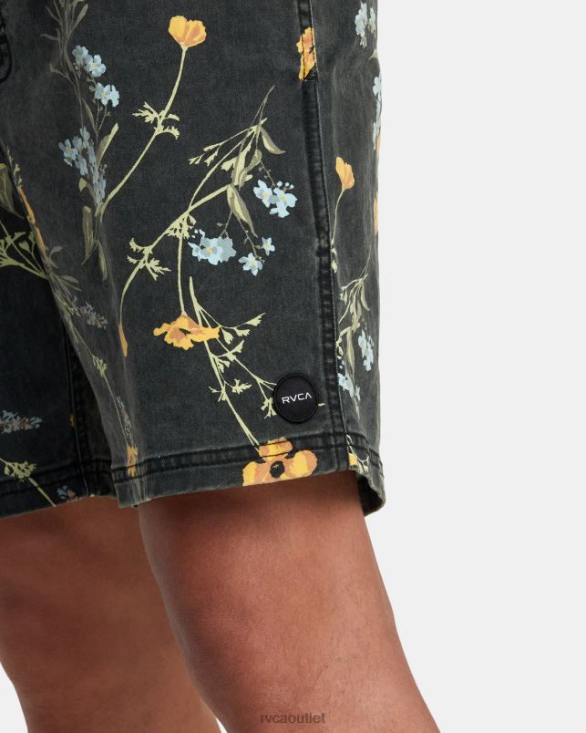 Clothing V84B97 midnight RVCA Men Escape Print Elastic Waist Walkshorts 17