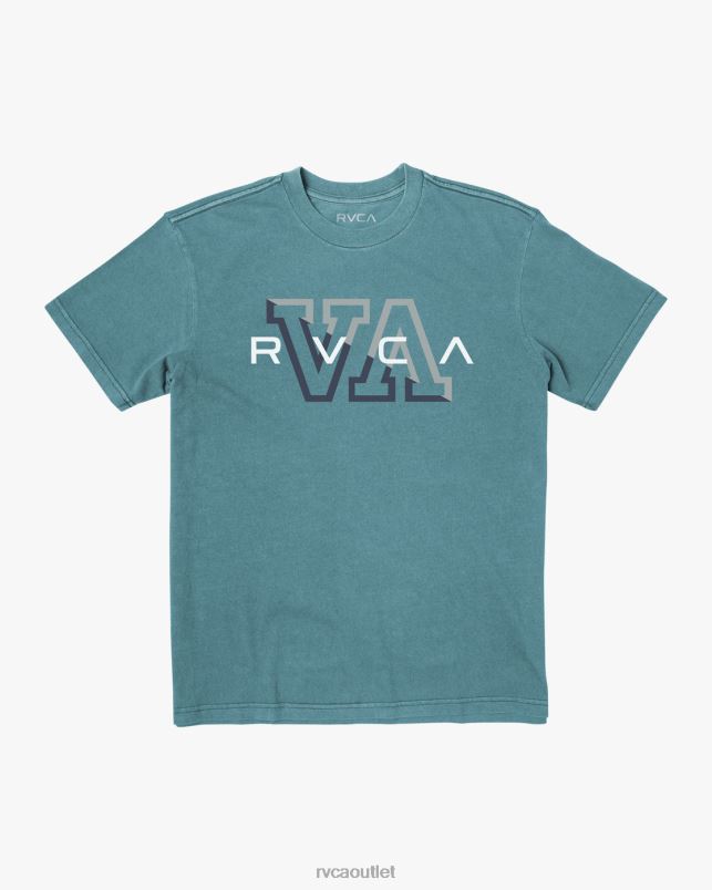 Clothing V84B1045 teal RVCA Men Hampton Tee