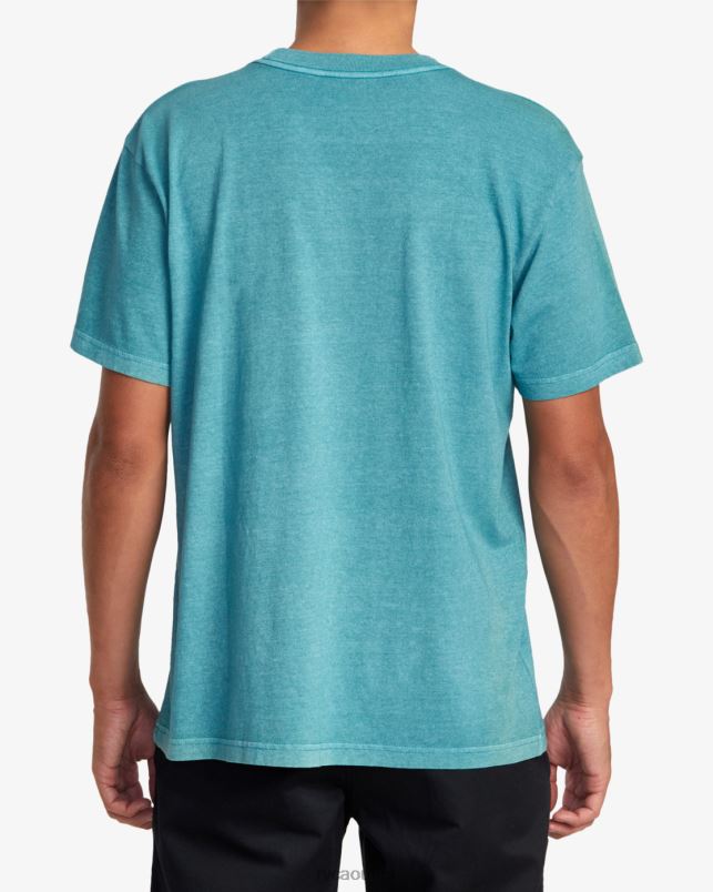 Clothing V84B1045 teal RVCA Men Hampton Tee