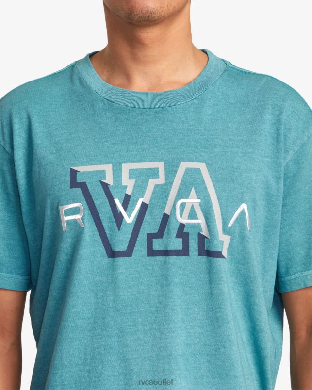 Clothing V84B1045 teal RVCA Men Hampton Tee