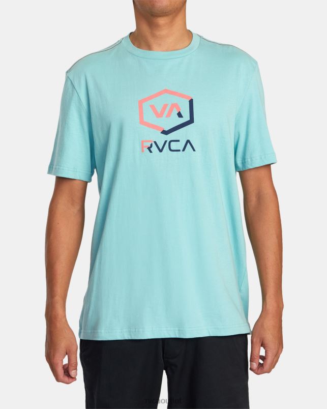 Clothing V84B1050 nile blue RVCA Men Shifted Tee