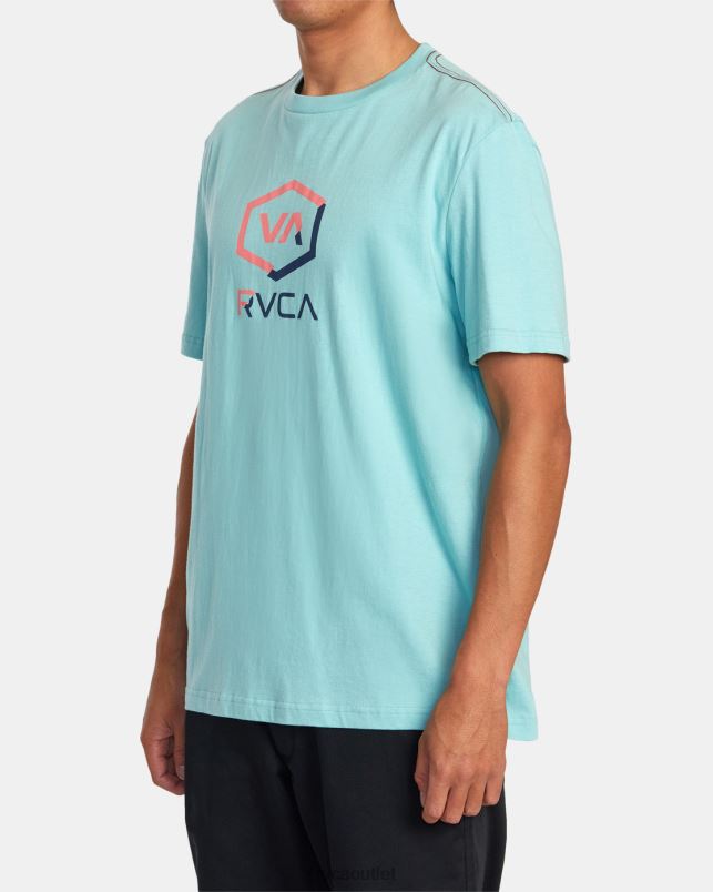 Clothing V84B1050 nile blue RVCA Men Shifted Tee