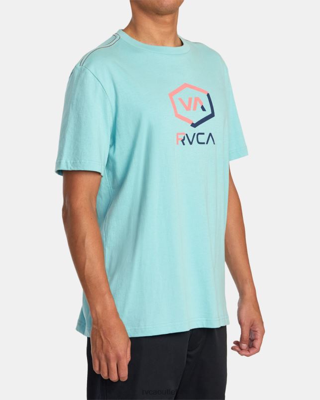 Clothing V84B1050 nile blue RVCA Men Shifted Tee