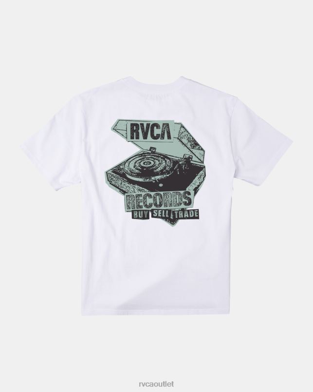 Clothing V84B10 white RVCA Men Vinyl Club Tee