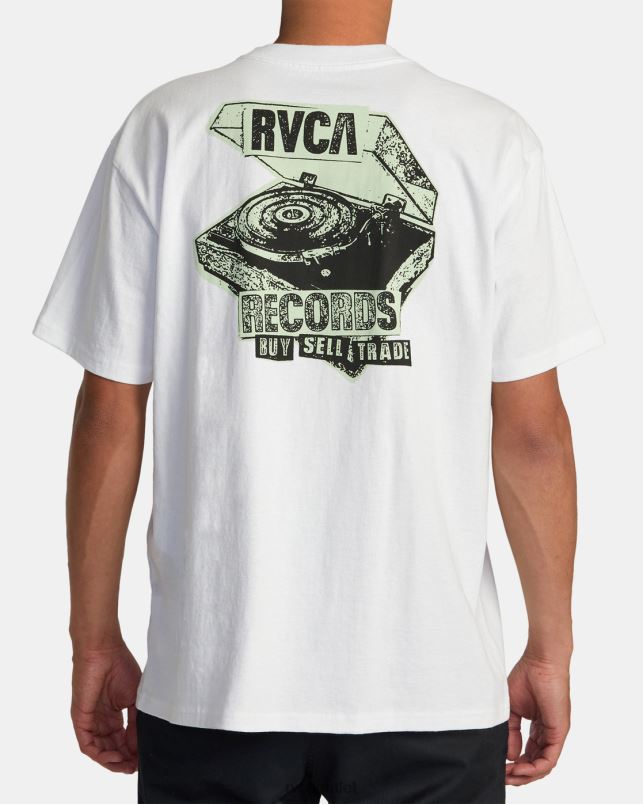 Clothing V84B10 white RVCA Men Vinyl Club Tee