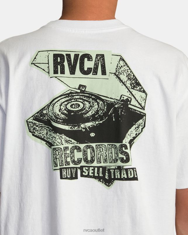 Clothing V84B10 white RVCA Men Vinyl Club Tee