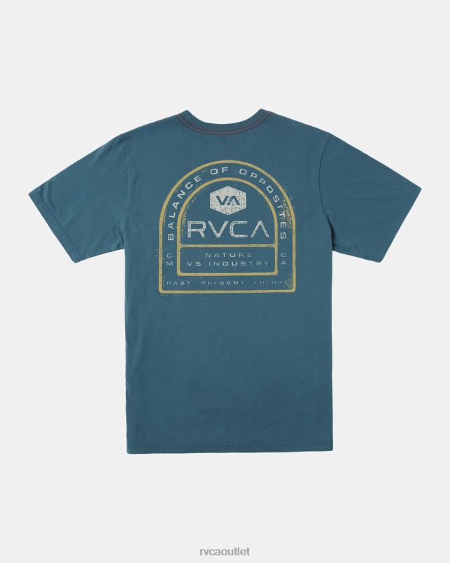 Clothing V84B114 duck blue RVCA Men Tract Tee