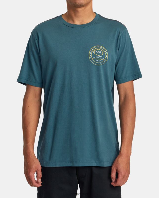 Clothing V84B114 duck blue RVCA Men Tract Tee