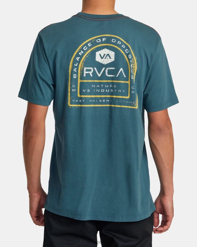 Clothing V84B114 duck blue RVCA Men Tract Tee