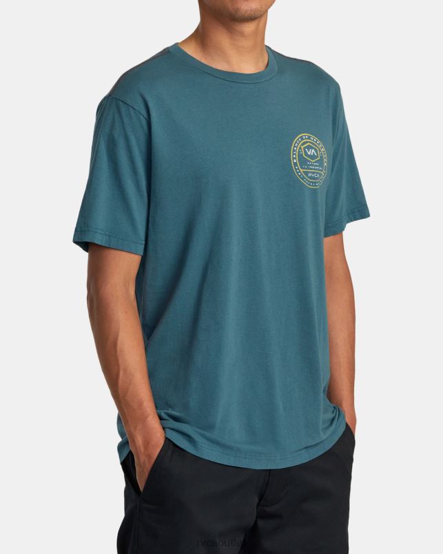 Clothing V84B114 duck blue RVCA Men Tract Tee