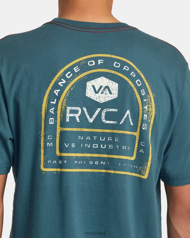 Clothing V84B114 duck blue RVCA Men Tract Tee