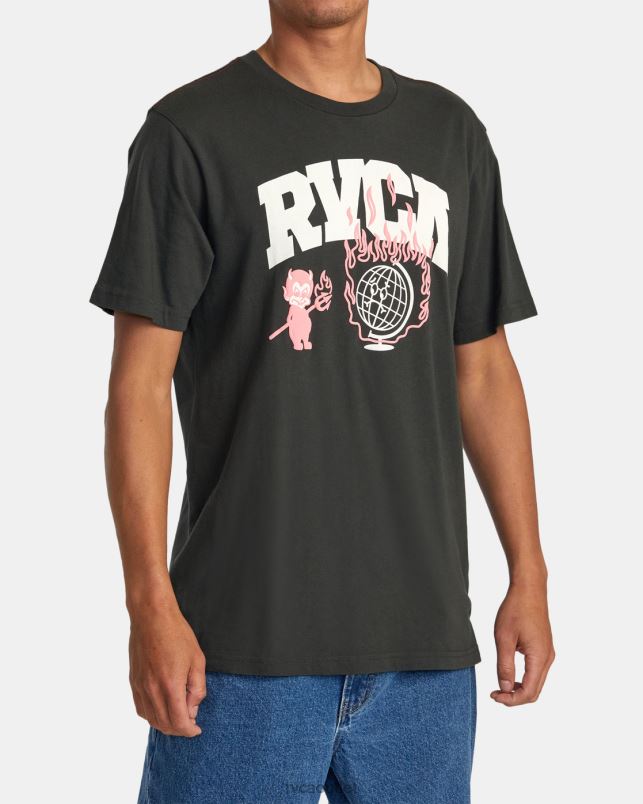 Clothing V84B126 pirate black RVCA Men Detention Tee