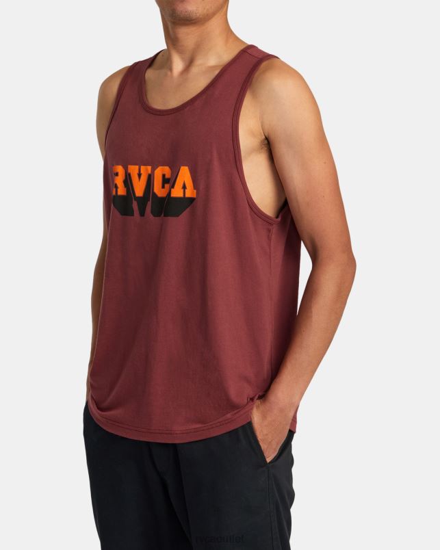 Clothing V84B131 oxblood red RVCA Men Impact Tank