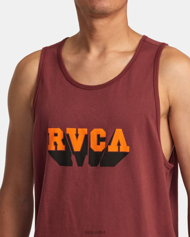 Clothing V84B131 oxblood red RVCA Men Impact Tank