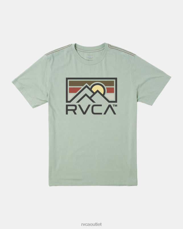 Clothing V84B139 green haze RVCA Men Horizon Ind Tee