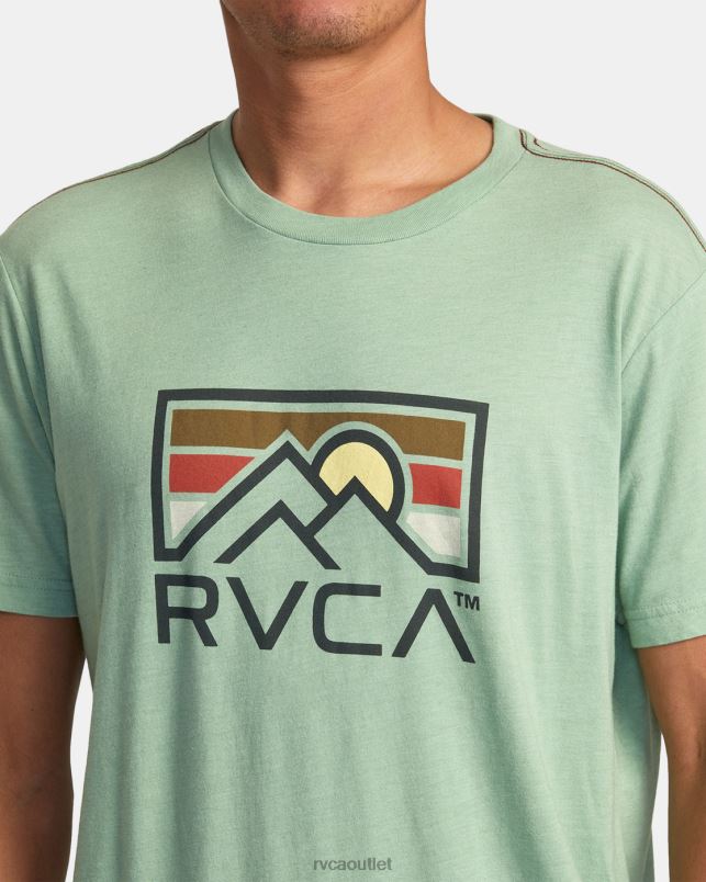 Clothing V84B139 green haze RVCA Men Horizon Ind Tee