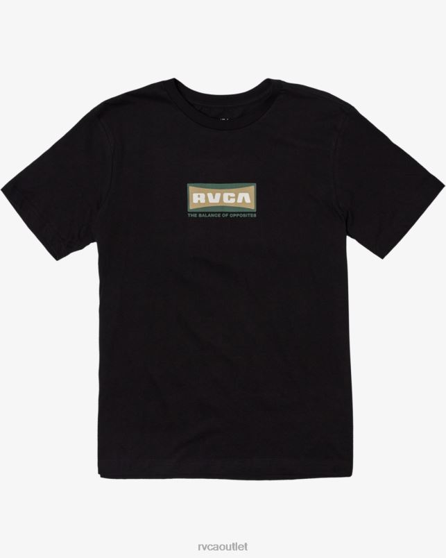 Clothing V84B156 black 2 RVCA Men Wide Angle Short Sleeve T-Shirt