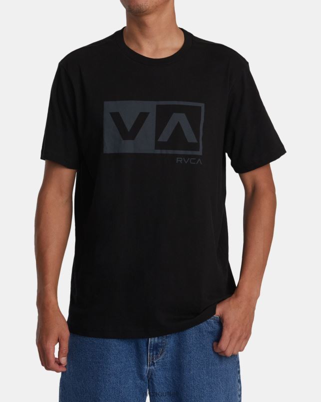 Clothing V84B159 black RVCA Men Balance Box Short Sleeve T-Shirt