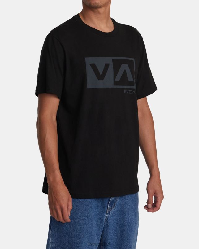 Clothing V84B159 black RVCA Men Balance Box Short Sleeve T-Shirt