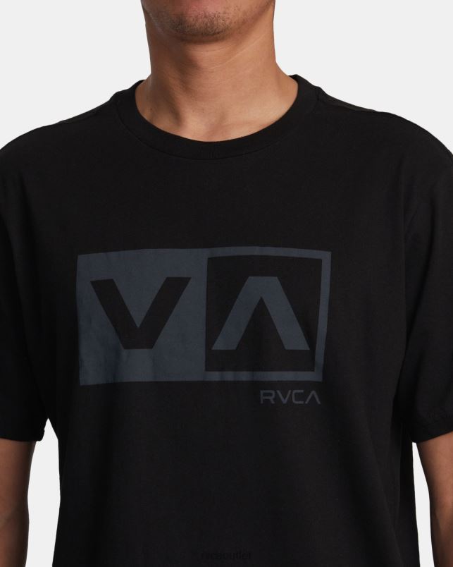 Clothing V84B159 black RVCA Men Balance Box Short Sleeve T-Shirt