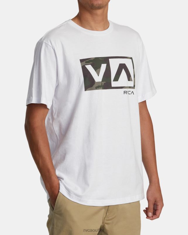 Clothing V84B160 white RVCA Men Balance Box Short Sleeve T-Shirt