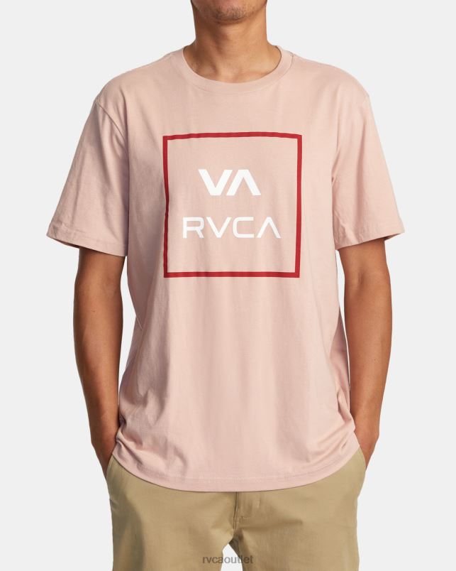 Clothing V84B166 pale mauve RVCA Men VA All The Way Short Sleeve T-Shirt