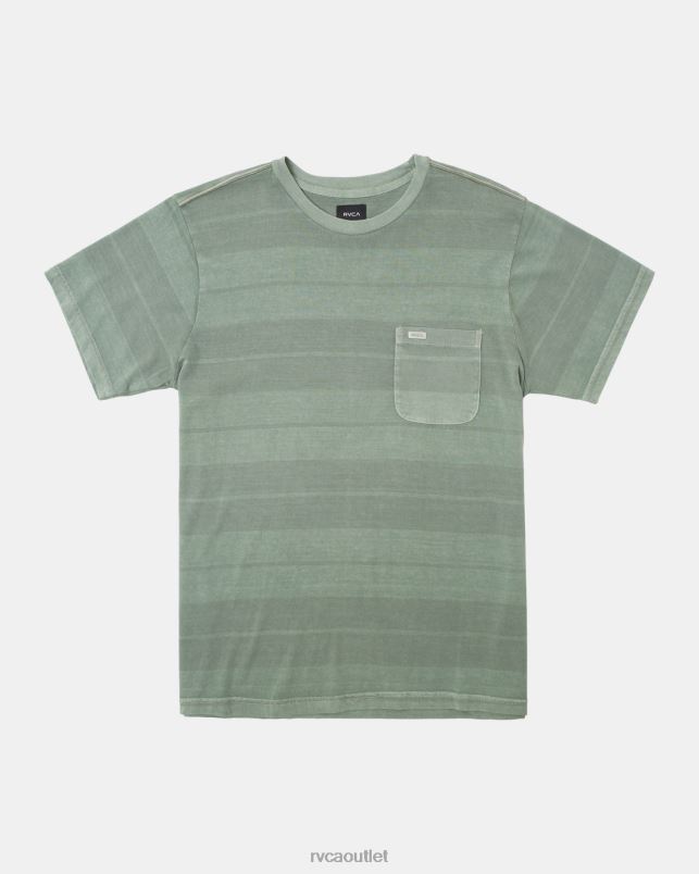 Clothing V84B182 spinach RVCA Men PTC Stripe T-Shirt