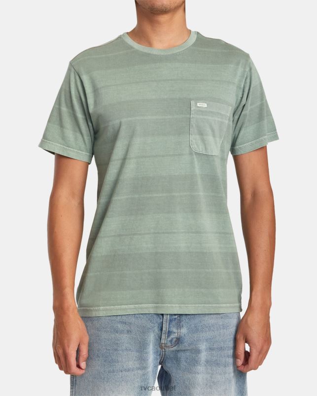 Clothing V84B182 spinach RVCA Men PTC Stripe T-Shirt