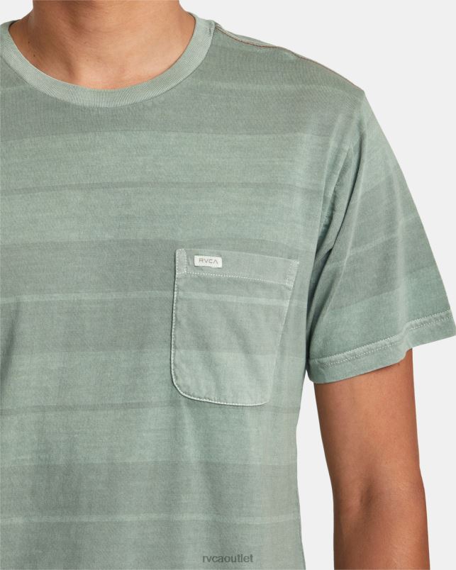 Clothing V84B182 spinach RVCA Men PTC Stripe T-Shirt