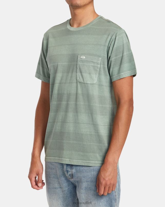 Clothing V84B182 spinach RVCA Men PTC Stripe T-Shirt