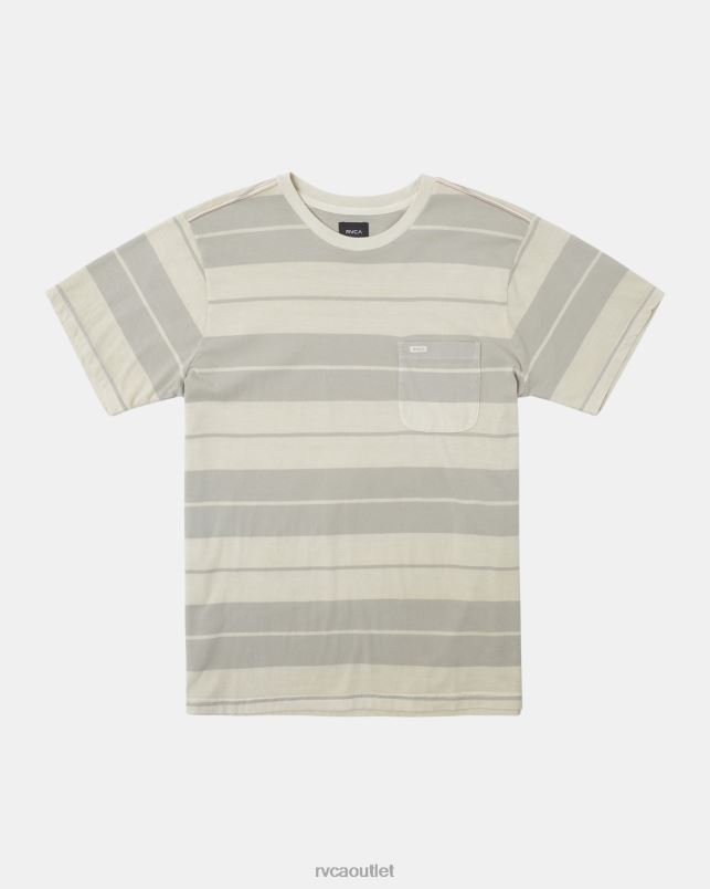 Clothing V84B190 silver bleach RVCA Men PTC Stripe T-Shirt