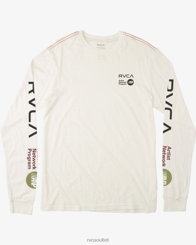 Clothing V84B196 antique white RVCA Men ANP Long Sleeve T-Shirt