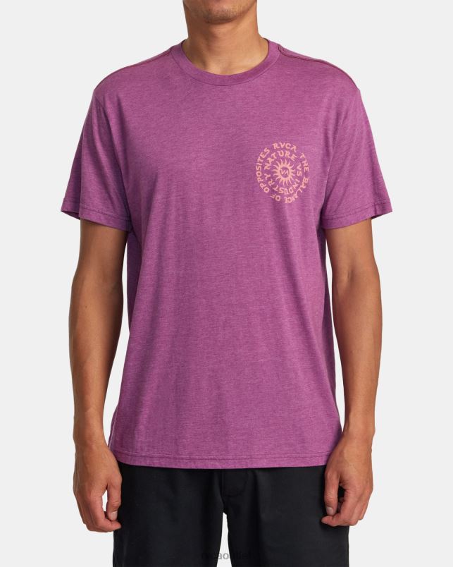 Clothing V84B1 light purple RVCA Men Hypnosis Tee