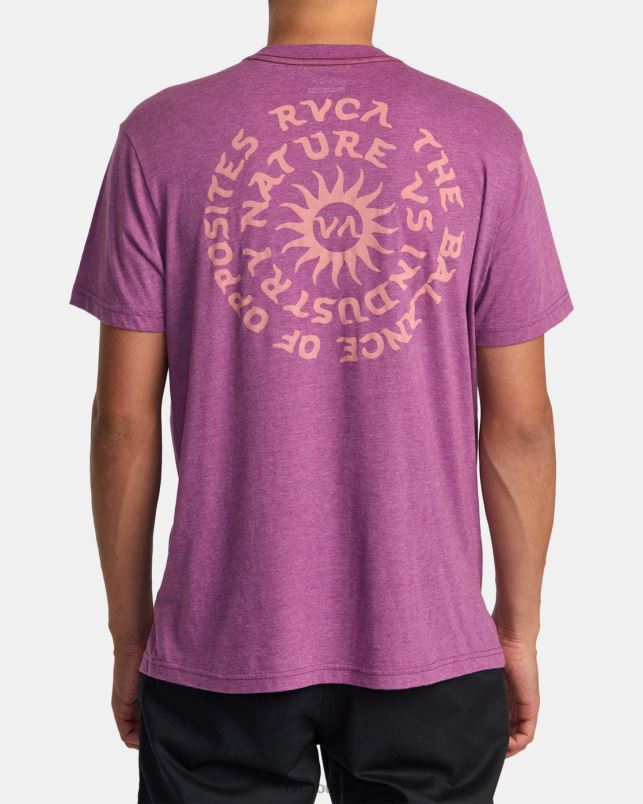 Clothing V84B1 light purple RVCA Men Hypnosis Tee