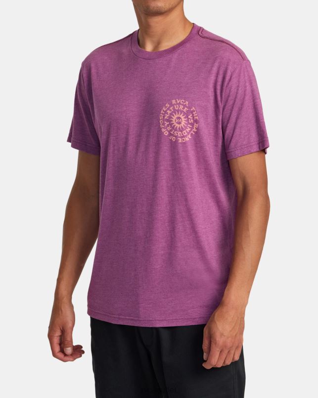 Clothing V84B1 light purple RVCA Men Hypnosis Tee