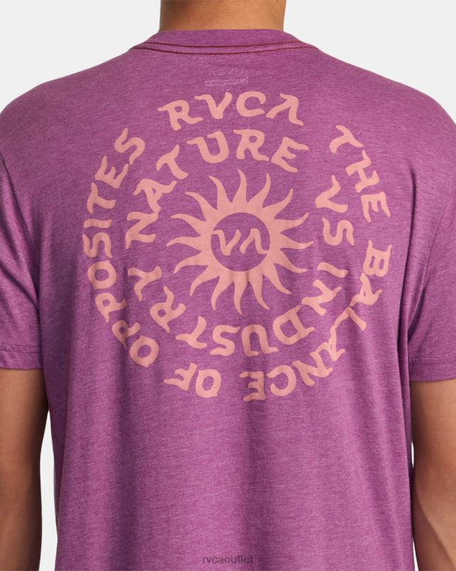 Clothing V84B1 light purple RVCA Men Hypnosis Tee